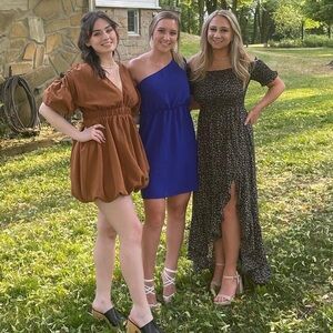 Small One Shoulder Royal Blue Dress